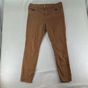 Kut From The Kloth Skinny Jeans Brown Womens Size 14L 14 High Rise Ankle